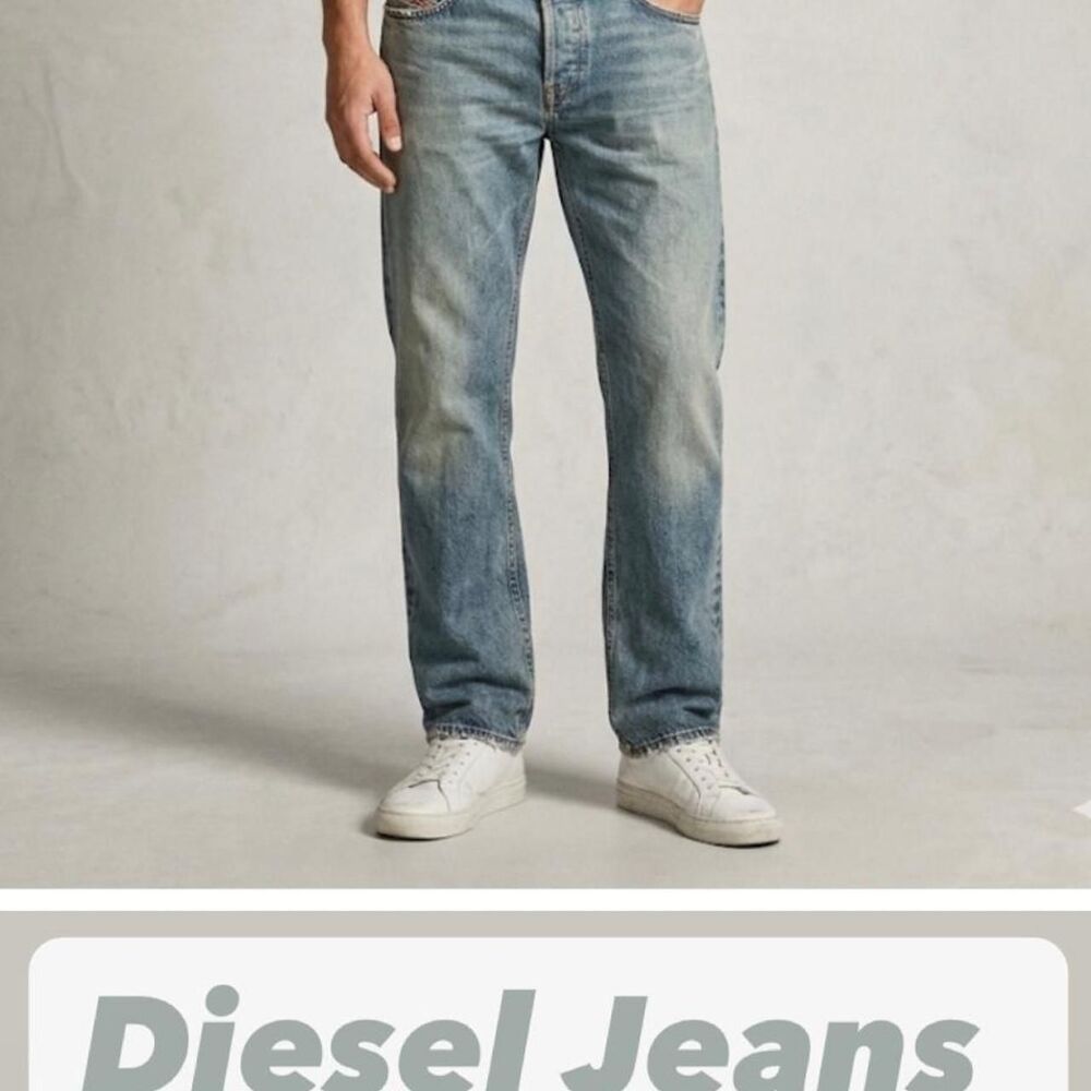 Diesel Men's Blue and Navy Jeans